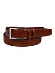 Cognac Lizard Embossed Calfskin Dress Casual Belt | Torino Leather Dress Casual Belts Collection | Sam's Tailoring Fine Men's Clothing