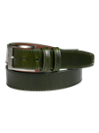 Slab Stitched Casual Belt In Kelly Casual Belt | Torino Leather Cool Casual Belts Collection | Sam's Tailoring Fine Men's Clothing