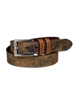 Mocha Rough Rider Sheep Skin With Self Tabs Men Belt | Torino Leather Cool Casual Belts Collection | Sam's Tailoring Fine Men's Clothing