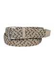 Natural Italian Woven Rayon Stretch Suede Tabs Casual Belt | Torino Leather Resort Casual Belts Collection | Sam's Tailoring Fine Men's Clothing