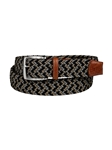 Black & Gold Multi Italian Woven Rayon Stretch Taurus Tabs Casual Belt | Torino Leather Resort Casual Belts Collection | Sam's Tailoring Fine Men's Clothing