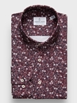 Dark Red Modern 4 Flex Stretch Knit Men's Shirt | Emanuel Berg Casual Shirts Collection | Sam's Tailoring Fine Men's Clothing
