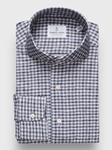 Medium Blue Premium Quality Jersey Knit Casual Shirt | Emanuel Berg Casual Shirts Collection | Sam's Tailoring Fine Men's Clothing