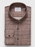 Medium Brown Premium Quality Jersey Knit Casual Shirt | Emanuel Berg Casual Shirts Collection | Sam's Tailoring Fine Men's Clothing