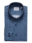 Dark Blue Modern 4 Flex Stretch Knit Men's Shirt | Emanuel Berg Casual Shirts Collection | Sam's Tailoring Fine Men's Clothing