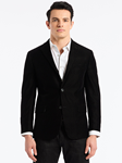 Black Notch Lapel Colden Men's Blazer Long | Robert Graham Blazers Collection | Sam's Tailoring Fine Men's Clothing