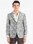 Grey Peak Lapel Jenson Men's Tailored Blazer | Robert Graham Blazers Collection | Sam's Tailoring Fine Men's Clothing