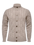 Mocca Premium Button Kinit Men's Cardigan | Emanuel Berg Cardigans Collection | Sam's Tailoring Fine Men Clothing
