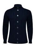 Indigo Premium Button Kinit Men's Cardigan | Emanuel Berg Cardigans Collection | Sam's Tailoring Fine Men Clothing