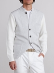 Light Beige Premium Panel Structured Men's Swacket | Emanuel Berg Swackets Collection | Sam's Tailoring Fine Men Clothing