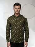 Dark Green Wild Stallions Nova Men'S Shirt | Stone Rose Shirts Collection | Sam's Tailoring Fine Men Clothing