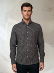 Dark Navy Meadow Ditsy Nova Men'S Shirt | Stone Rose Shirts Collection | Sam's Tailoring Fine Men Clothing