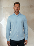 Medium Blue Estate Microstripe Apex Men'S Shirt | Stone Rose Shirts Collection | Sam's Tailoring Fine Men Clothing