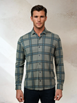 Blue Clubhouse Glencheck Long Sleeve Rover Shirt | Stone Rose Shirts Collection | Sam's Tailoring Fine Men Clothing