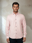 Light Pink Micro Diamond Nova Long Sleeve Shirt | Stone Rose Shirts Collection | Sam's Tailoring Fine Men Clothing