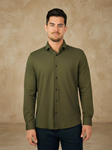 Olive Origin Comfort Stretch Men'S Long Sleeve Shirt | Stone Rose Shirts Collection | Sam's Tailoring Fine Men Clothing