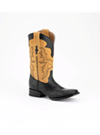 Black Ostrich Leg Square Nash Men's Boot | Ferrini Men's Boots | Sam's Tailoring Fine Men Clothing