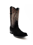 Black Narrow Square Toe Roughrider Boot | Ferrini Men's Boots | Sam's Tailoring Fine Men Clothing
