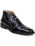 Black Pirarucu Fish Leather Ciro Ankle Boot | Belvedere Boots Collection | Sam's Tailoring Fine Men's Clothing
