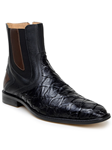 Black Pirarucu Fish Leather & Calf Lima Ankle Boot | Belvedere Boots Collection | Sam's Tailoring Fine Men's Clothing