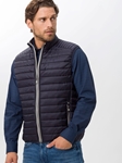 Navy Willis Front Full Zip Closure Men's Vest | Brax Men's Outerwear | Sam's Tailoring Fine Men Clothing