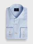 Pastel Blue Striped Cotton Twill Premium Luxury Dress Shirt | Emanuel Berg Business Shirts Collection | Sam's Tailoring Fine Men Clothing