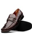 Brown Genuine Alligator Leather Men Loafer | Marco Di Milano Loafers Collection | Sam's Tailoring Fine Men's Clothing