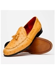 Buttercup Genuine Ostrich Quill Men's Tassel Loafer | Marco Di Milano Loafers Collection | Sam's Tailoring Fine Men's Clothing