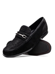 Black Genuine Suede Ostrich Leg Men's Loafer | Marco Di Milano Loafers Collection | Sam's Tailoring Fine Men's Clothing