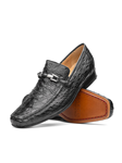 Gray Genuine Alligator Leather Men's Bit Loafer | Marco Di Milano Loafers Collection | Sam's Tailoring Fine Men's Clothing