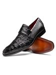 Black Genuine Alligator Leather Men's Loafer | Marco Di Milano Loafers Collection | Sam's Tailoring Fine Men's Clothing