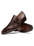 Brown Genuine Alligator Leather Men's Loafer | Marco Di Milano Loafers Collection | Sam's Tailoring Fine Men's Clothing