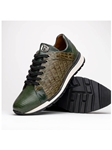 Green/Olive Genuine Crocodile & Lizard Sneaker | Marco Di Milano Sneakers Collection | Sam's Tailoring Fine Men's Clothing