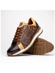 Orix/Brown Genuine Crocodile & Lizard Sneaker | Marco Di Milano Sneakers Collection | Sam's Tailoring Fine Men's Clothing