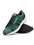 Green Genuine Python & Calfskin Men's Sneaker | Marco Di Milano Sneakers Collection | Sam's Tailoring Fine Men's Clothing