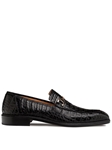 Black Rhodas Croc Ornament Men's Exotic Slip On | Mezlan Slip On's Collection | Sam's Tailoring Fine Men's Clothing