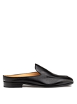 Black Deerskin Leather Sole Men's Casual Mule | Mezlan Slip On's Collection | Sam's Tailoring Fine Men's Clothing