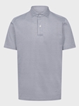 Grey Textured Jacquard Luxe Short Sleeve Knit Polo | Emanuel Berg Polos Collection | Sam's Tailoring Fine Men Clothing