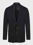Black Wool Cashmere Luxe Jersey D-Constructed Soft Jacket | Emanuel Berg Jackets Collection | Sam's Tailoring Fine Men Clothing