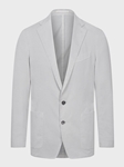 Grey Solid Washed Cotton 2-Button D-Constructed Soft Jacket | Emanuel Berg Jackets Collection | Sam's Tailoring Fine Men Clothing