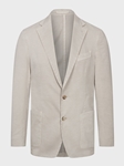 Beige Solid Washed Cotton 2-Button D-Constructed Soft Jacket | Emanuel Berg Jackets Collection | Sam's Tailoring Fine Men Clothing