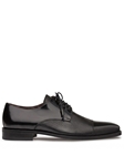 Black Classic Cap Toe Soka Men's Dress Lace Up Shoe | Mezlan Lace Up Shoes Collection | Sam's Tailoring Fine Men's Clothing