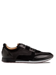 Black Riumar Suede/Linen Men's Dress-Casual Sneaker | Mezlan Casual Shoes Collection | Sam's Tailoring Fine Men's Clothing