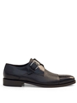Brown Dual Textured Cap Toe Monk Strap Phoenix Shoe | Mezlan Monk Strap Shoes Collection | Sam's Tailoring Fine Men's Clothing