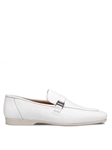 White Alarcon Deerskin Men's Dress-Casual Loafer | Mezlan Slip Ons Collection | Sam's Tailoring Fine Men's Clothing