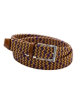 Purple & Gold Game Day Italian Woven Stretch Belt | Torino Leather Resort Casual Belts Collection | Sam's Tailoring Fine Men's Clothing