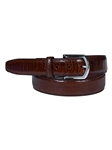 Cognac Genuine Ostrich Leg Leather Men'S Belt | Torino Leather Dress Casual Belts Collection | Sam's Tailoring Fine Men's Clothing