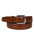 Tan Genuine Ostrich Leg Leather Dress Men'S Belt | Torino Leather Dress Casual Belts Collection | Sam's Tailoring Fine Men's Clothing