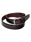 Brown Genuine Ostrich Leg Leather Dress Men'S Belt | Torino Leather Dress Casual Belts Collection | Sam's Tailoring Fine Men's Clothing