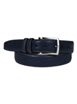 Blue Genuine American Bison Leather Men'S Belt | Torino Leather Cool Casual Belts Collection | Sam's Tailoring Fine Men's Clothing